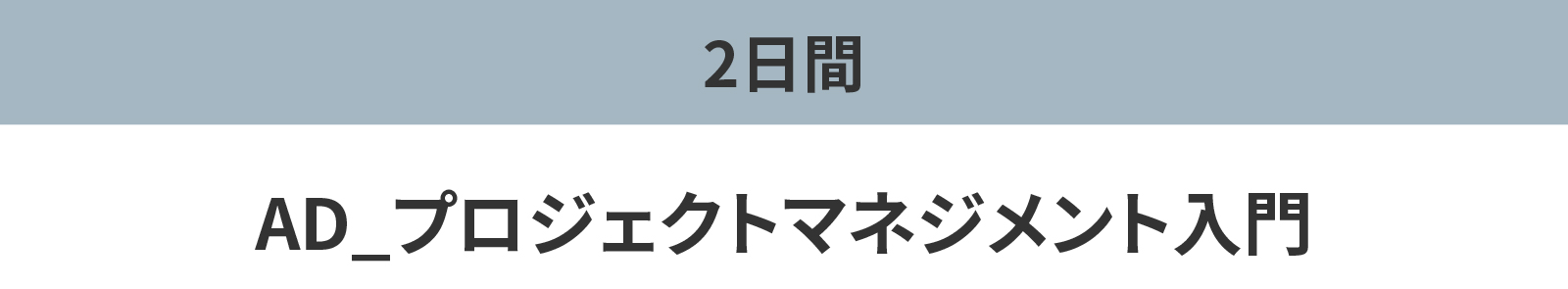 AD_プロジェクトマネジメント入門
