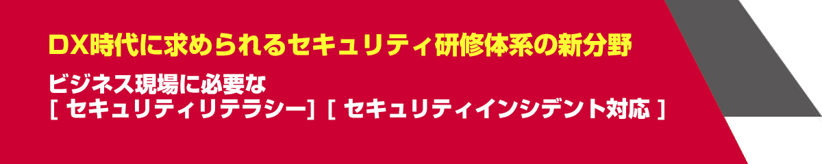 DX時代に求められるセキュリティ研修体系の新分野